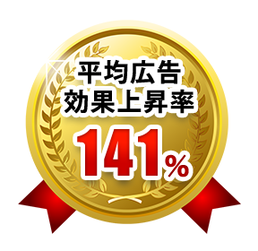 平均広告効果上昇率141%